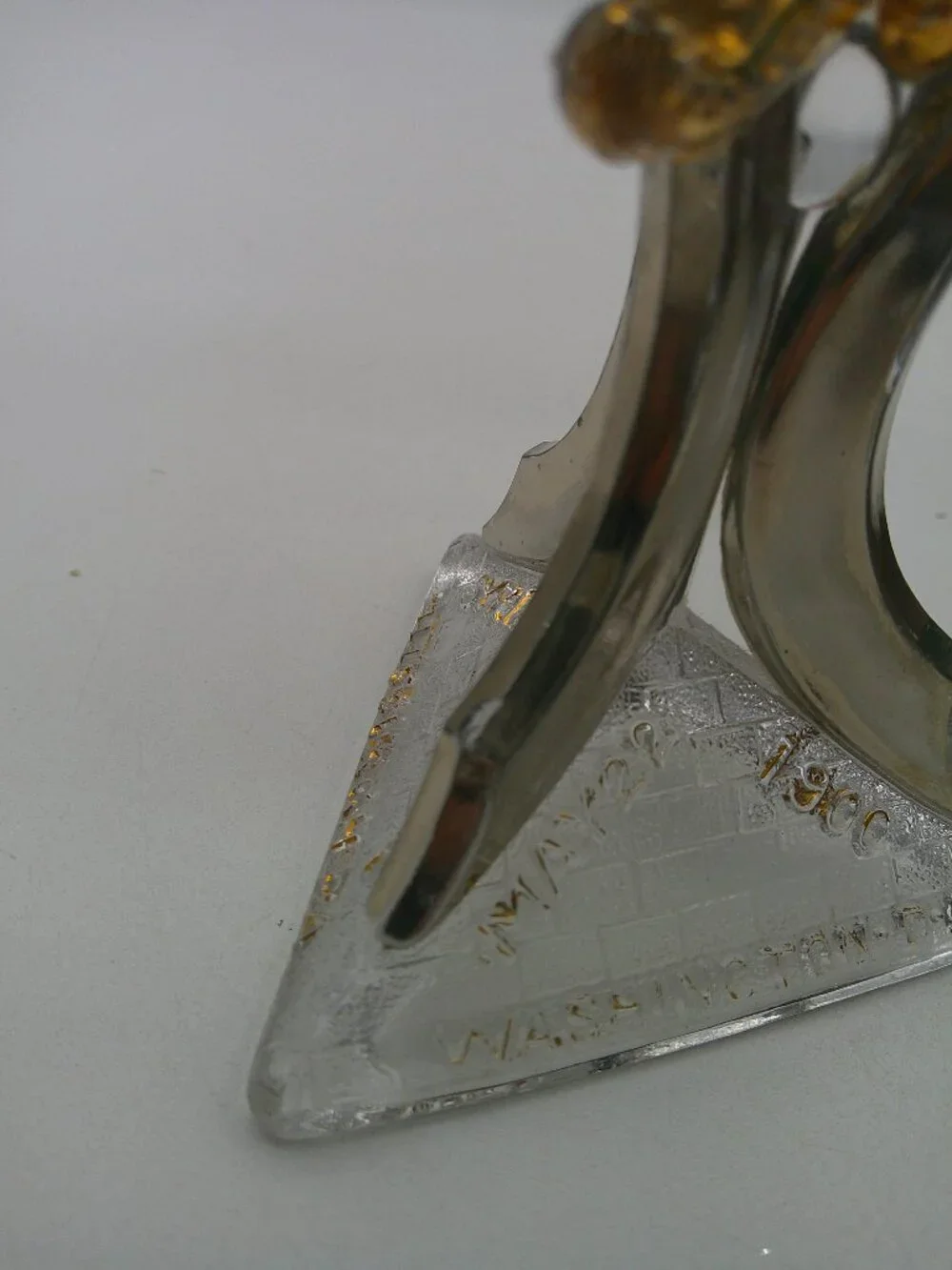 Antique 1900 Masonic Shriner Souvenir Goblet WashingtonDC Syria Temple Gold Gilt